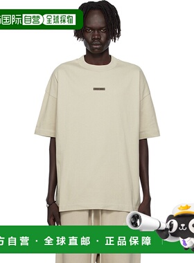 1h可退 潮奢 Essentials 男士 灰褐色 Classic Fit T 恤 125SP254