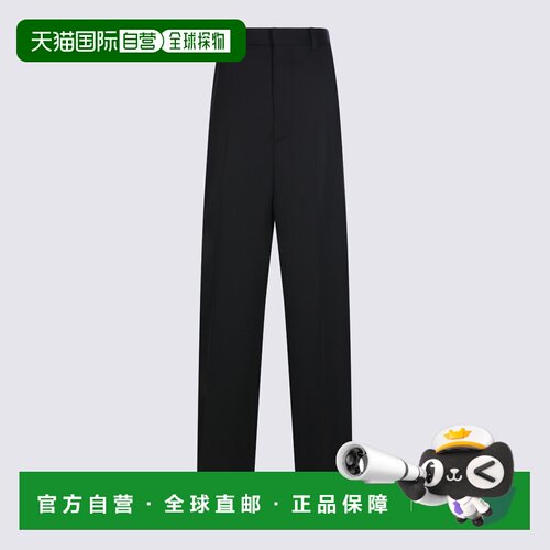 BALENCIAGA 女士正装裤 857617TNT391000 CO 黑色 腰带环休闲裤