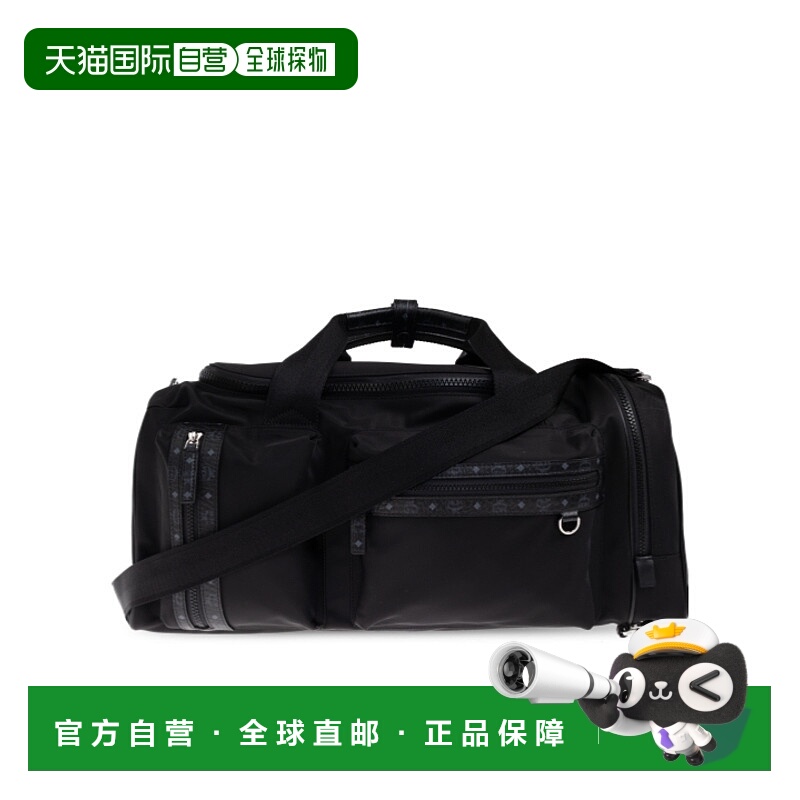 1h可退 MCM 男士旅行包 MMVFATT01BK AW2025 黑色 拉链旅行包