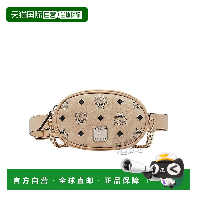 1h可退 MCM 女士斜挎包 MWZ9SSE09IG AW2019 花色 logo小号腰包