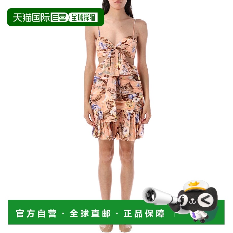 1h可退 潮奢 ZIMMERMANN 女士 Coco 蝴蝶结式迷你连衣裙 3492DSS2