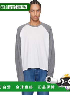 1h可退 潮奢 The Row 男士 白色 & 灰色 Jameson 长袖 T 恤 875K4