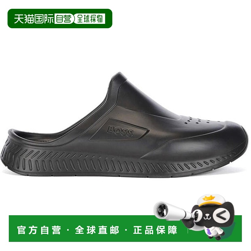 1h可退 潮奢 BOSS 波士 男士 Titanium-R 凉拖 black黑色 舒适时