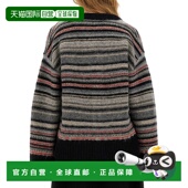 条纹针织开衫 GANNI AW2024 灰色 女士针织毛衣 K2357252