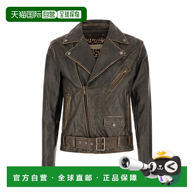 1h可退 潮奢 GOLDEN GOOSE 男士 复古效果皮夹克 GMP00297P000647