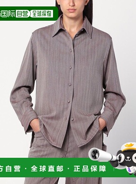 1h可退 潮奢 GOLDEN GOOSE 女士 條紋直下擺襯衫 GWP02470P002090