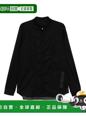 RICK OWENS 男士衬衫 RU01E5237CV09 SS2025 黑色 Fogpocket shir