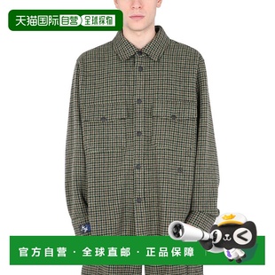 標誌標籤格紋襯衫 1h可退 男士 Msgm 3140ME05X217505 潮奢