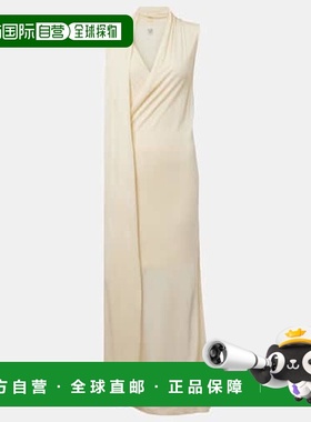 1h可退 潮奢 TOT&Ecirc;ME 女士 垂褶围巾领针织缠绕式连衣裙长裙
