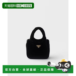 1BA4102C7PF0002VCOO 黑色 Prada PRADA Velvet 女士手提包