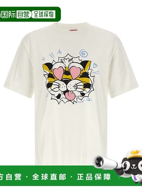 KENZO 男士T恤 FG55TS4034SG02 SS2026 白色 'Wild Tiger' T-shir