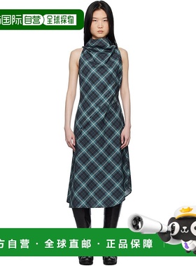 1h可退 潮奢 Pushbutton 女士 蓝色 Halter Sleeveless 连衣裙 PB