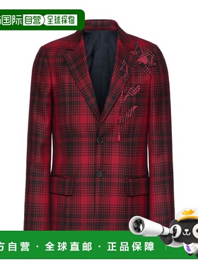 VALENTINO 男士夹克 1V3CEE108K7QC0 AW2022 红色 羊毛单排扣西装