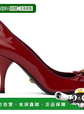 1h可退 潮奢 versace 范思哲 女士 红色 Opera Bow Patent 85 mm