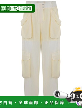 PINKO 女士休闲裤 104751A21D22 SS2025 黄色工装裤阔腿裤