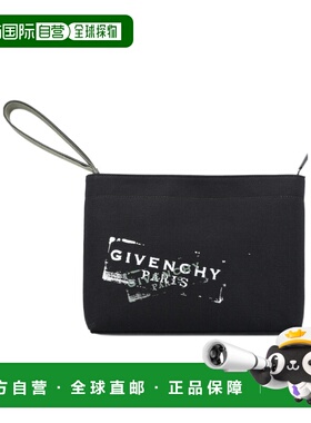 GIVENCHY 男士化妆包 BK60FVK21H001 SS2026 黑色 CLUTCH BAG WIT