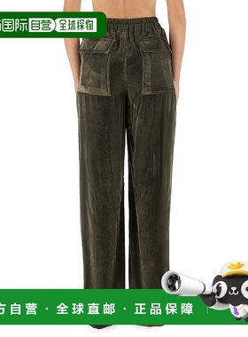 RICK OWENS 女士休闲裤 RP02E4325V25 AW2025 绿色 抽绳休闲裤