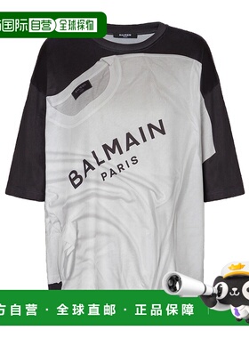 BALMAIN 女士T恤 EF1EG110GE37EAB SS2025 白色 印花短袖 T 恤