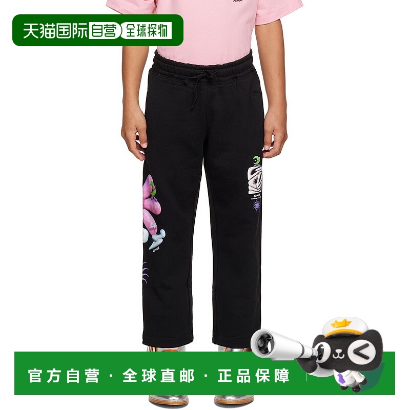 1h可退 潮奢 Gcds 女童 黑色印花儿童长裤童装 DDP008