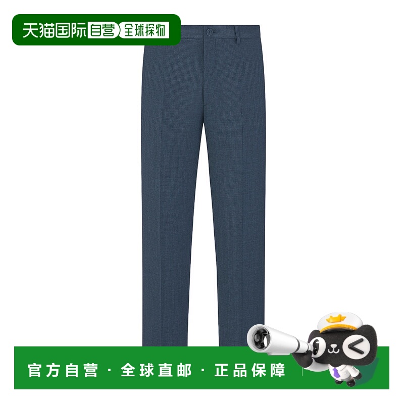1h可退 DIOR 男士休闲裤 113C127A1009C500 AW2025 蓝色 腰带环休