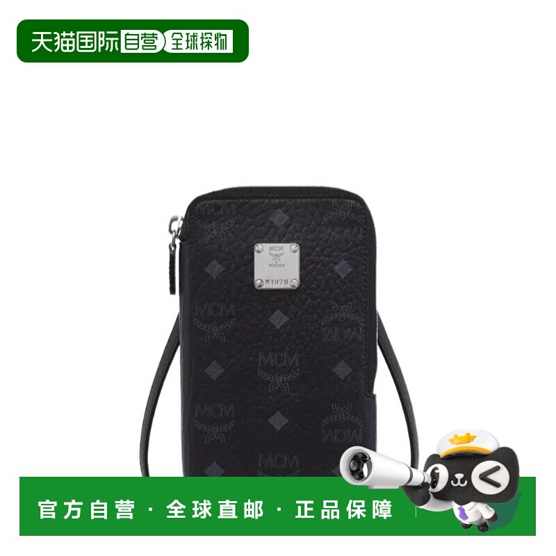 MCM 男士斜挎包 MXZGSTA04BK SS2026 黑色 Aren 手机包单肩包