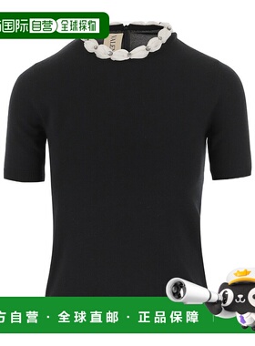 VALENTINO 女士T恤 BKC66B9ED0NO AW2025 黑色 短袖针织衫