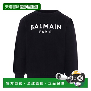 男童卫衣 长袖 BX4P10Z3183930BC 黑色 卫衣 AW2025 BALMAIN
