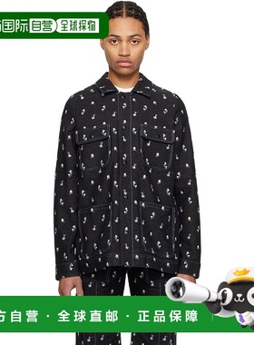 1h可退 潮奢 Anna Sui 安娜苏 男士 黑色 Embroidered Roses Barn