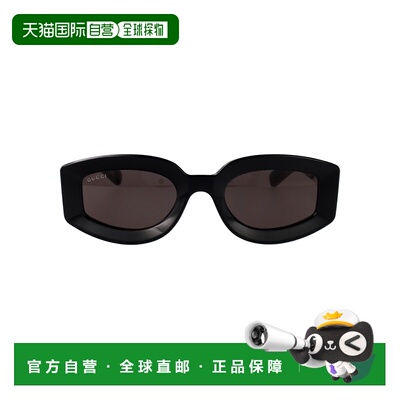 GUCCI 女士眼镜 GG1719S001 AW2025 黑色 几何框太阳镜