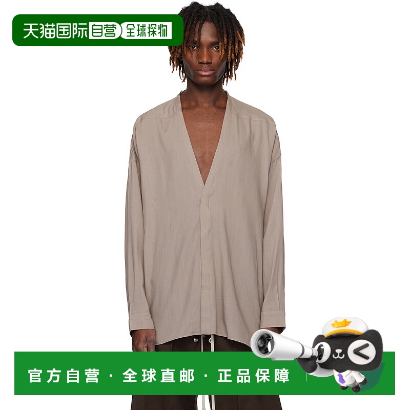 1h可退 潮奢 rick owens 瑞克 欧文斯 男士 灰褐色 Hollywood Lid
