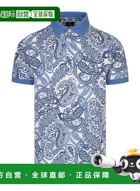 1h可退 ETRO 男士T恤 MRMD0004AKC24X0800 AW2025 蓝色 短袖Polo