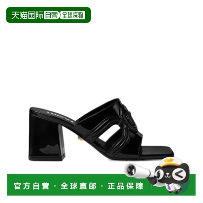 1h可退 VERSACE 女士凉鞋 1018232D2VE1B00V AW2025 黑色 Heeled
