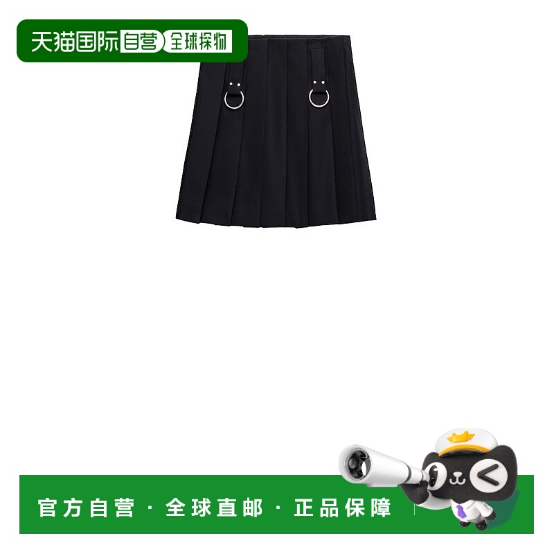 1h可退 PRADA 女士半身裙 P185YSOOO108NF0008 SS2025 黑色a字裙