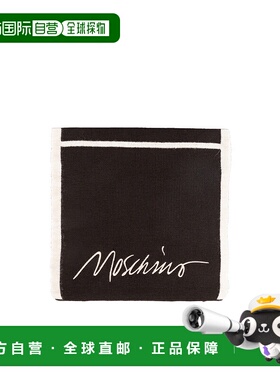 1h可退 MOSCHINO 毛巾沙滩巾 30843M3351004 AW2025 黑色 徽标围