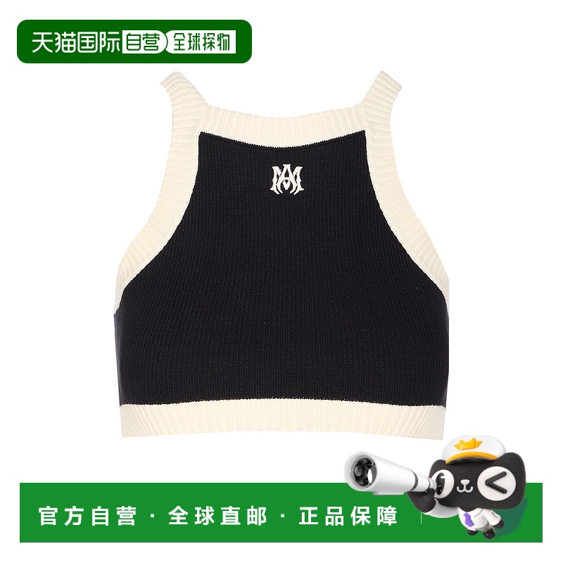 1h可退 AMIRI 女士背心吊带 KNTT1025BLACK AW2025 黑色