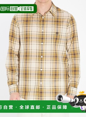 CELINE 男士衬衫 2C9820W2203BX AW2025 浅棕色 Checked shirt