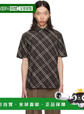 1h可退 潮奢 Burberry 巴宝莉 男士 棕色 Relaxed Fit Check Cott
