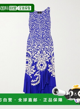 1h可退 潮奢 Etro 艾特罗 女士 印花荷叶边长款连衣裙 WRHA034299