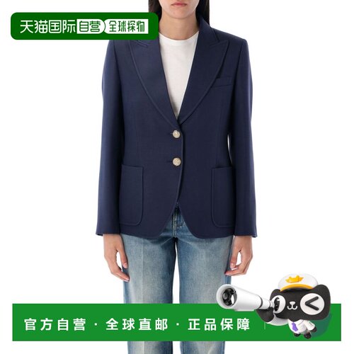 VALENTINO 女士西服 7B3CE4E01CF338 AW2025 蓝色 Single-Breaste