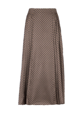 1h可退 BALMAIN 女士半身裙 BF0LD315VD98WFP SS2024 棕色 迷你花