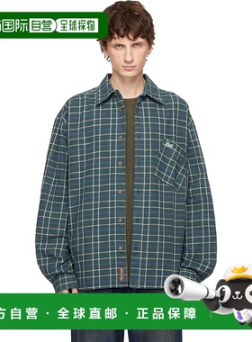 1h可退 潮奢 Erl 男士 绿色格纹衬衫 ERL11B004 green绿色 舒适时