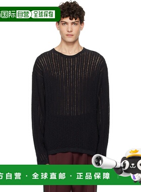 1h可退 潮奢 Commas 男士 黑色针织衫 RS25K062000