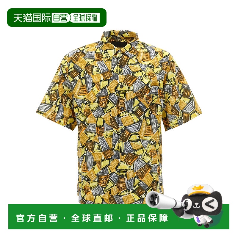 1h可退 PRADA 男士衬衫 UCS414SUMO16YBF0010 SS2025 黄色