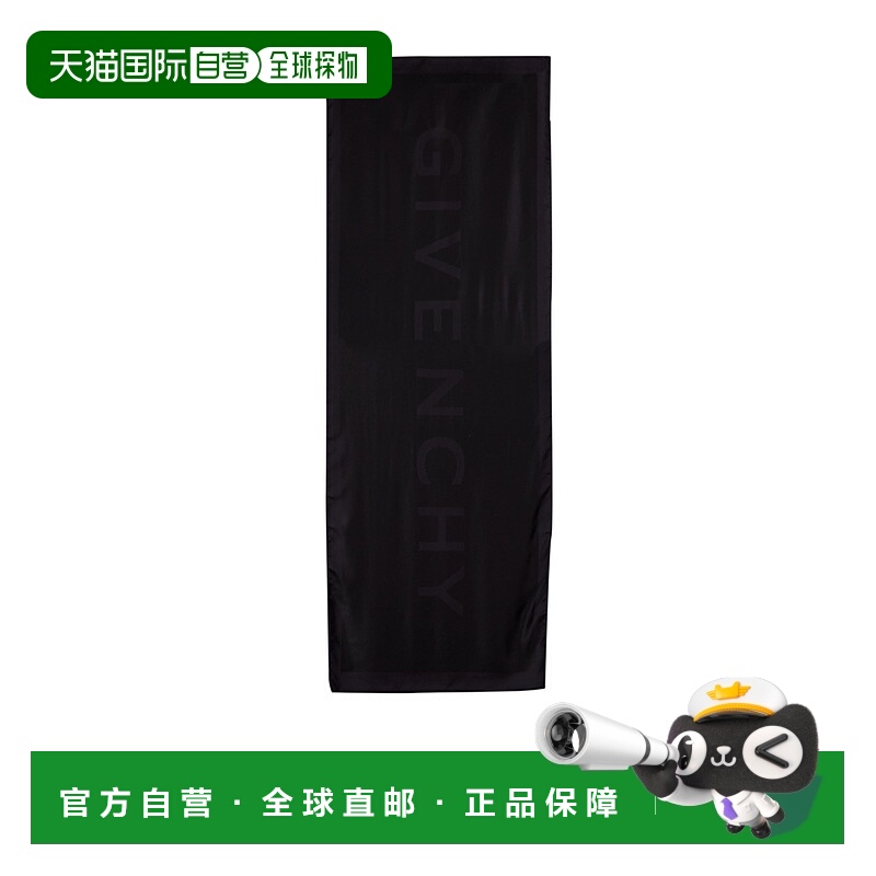 1h可退 GIVENCHY 女士围巾 BG00HQG05Y001 AW2025 黑色 徽标围巾