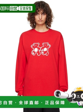 1h可退 潮奢 We11Done 女士 红色 Teddy Twins T 恤 WDTT324750U