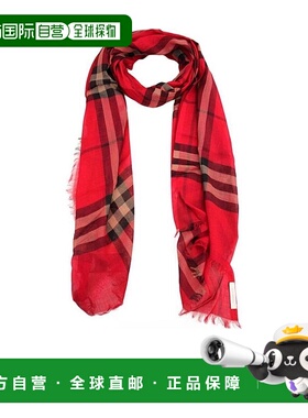 BURBERRY 女士围巾 38436411 SS2021 红色博柏利配饰