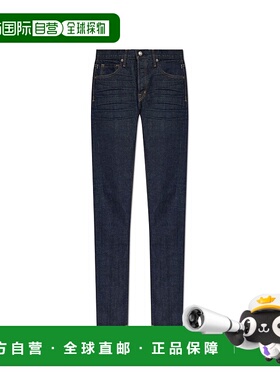 1h可退 潮奢 Tom Ford 汤姆 福特 男士 褶皺修身牛仔褲 DPS001DMC