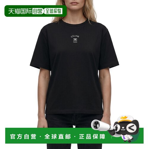 CELINE 女士T恤 RX0LJ124238AW AW2026 黑色 Soft cotton jersey