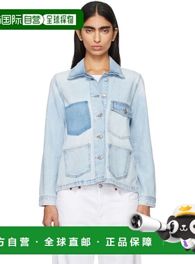 1h可退 潮奢 Frame Denim 女士 蓝色 Chore 牛仔夹克 WF24DJA003