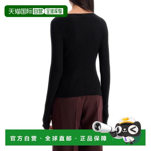 LANVIN 女士针织毛衣 RWPO0048K004A2410 AW2024黑色羊绒